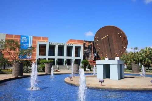 Outside the National Museum of Prehistory in Taitung, Taiwan