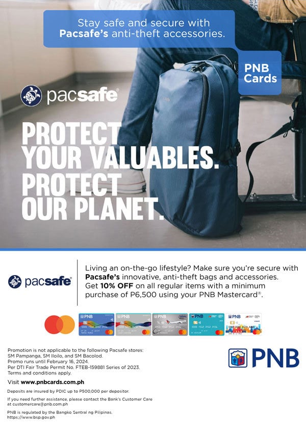 pnb credit card promo 2023 - 10% discount at pacsafe
