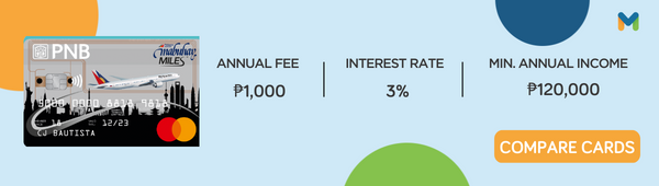 credit cards with no annual fee - pnb pal mabuhay miles now
