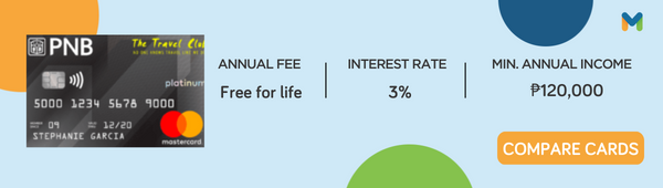 credit cards with no annual fee - pnb travel platinum