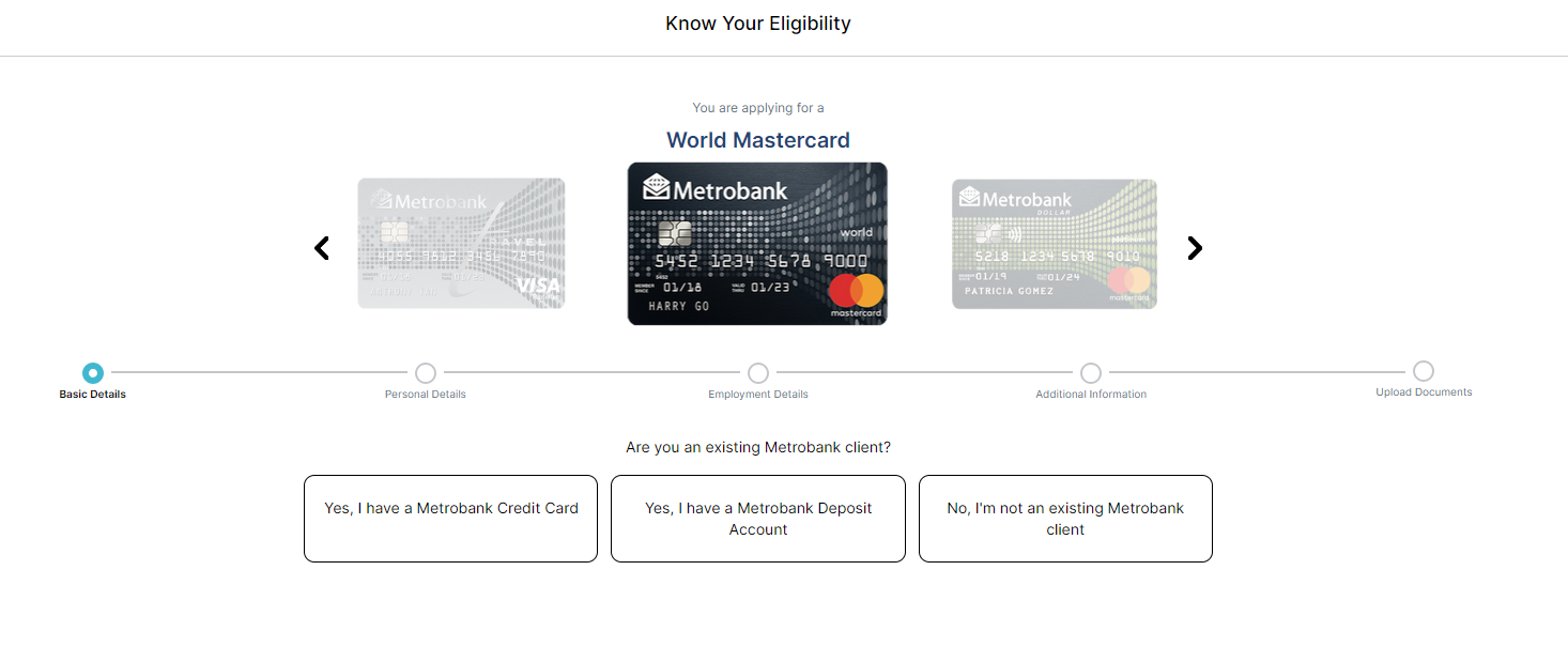how to apply credit card metrobank online - application portal