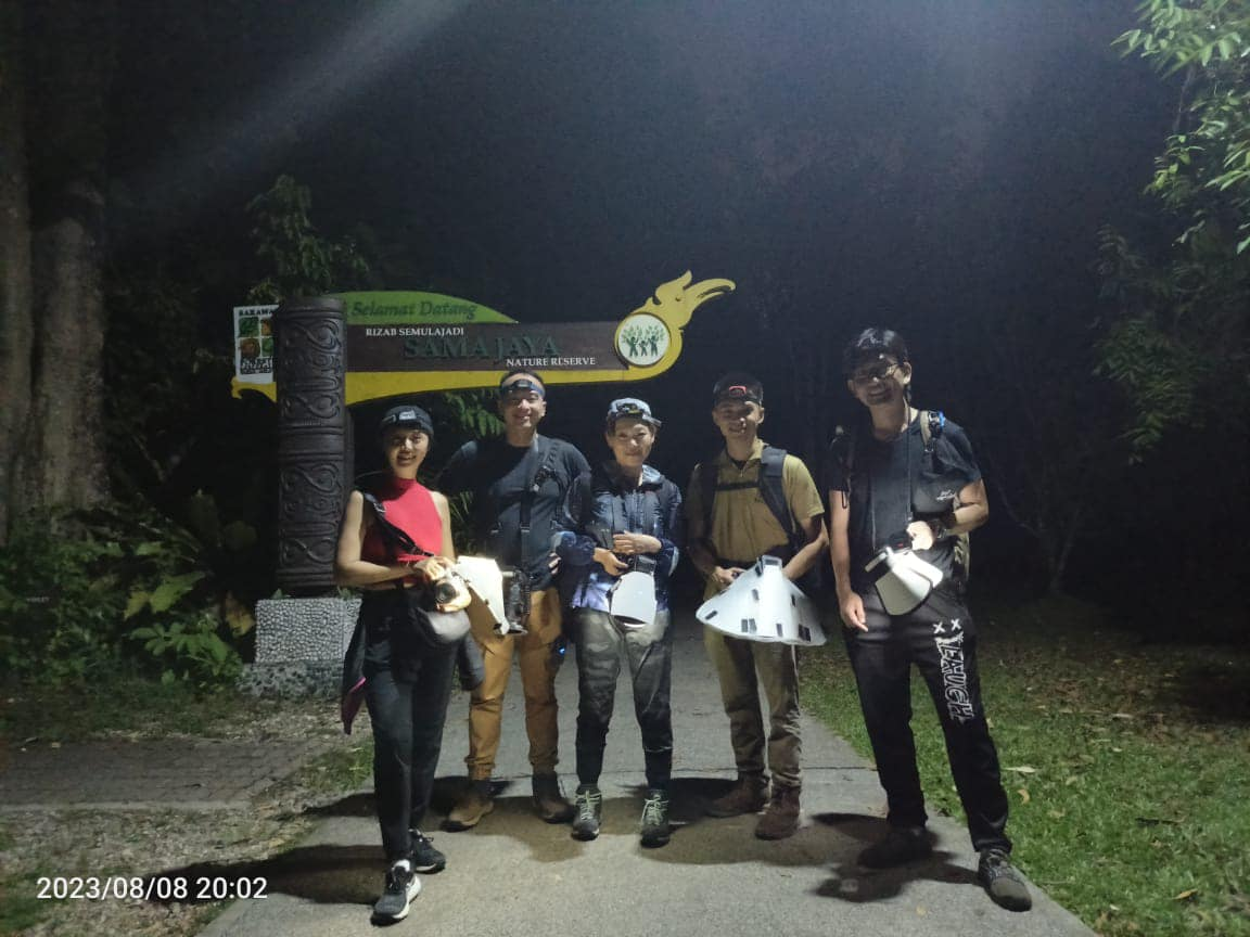 Participants of the Sama Jaya Night Walk at the start of the tour