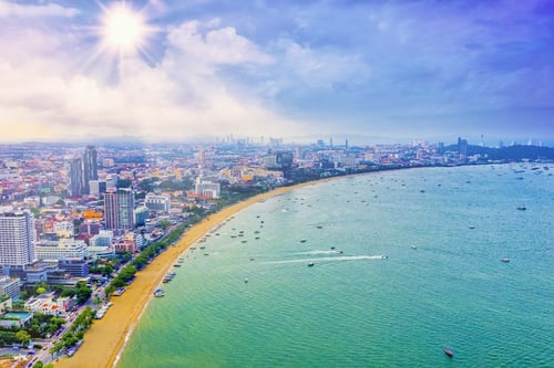 Pattaya Beach, a tourist attraction in Thailand