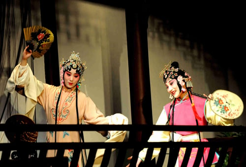 Performers in action at the Kunqu Opera