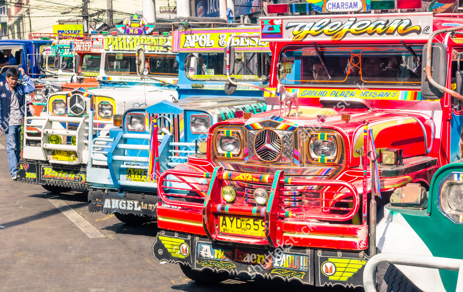 Philippine Jeepneys at the Bus Station