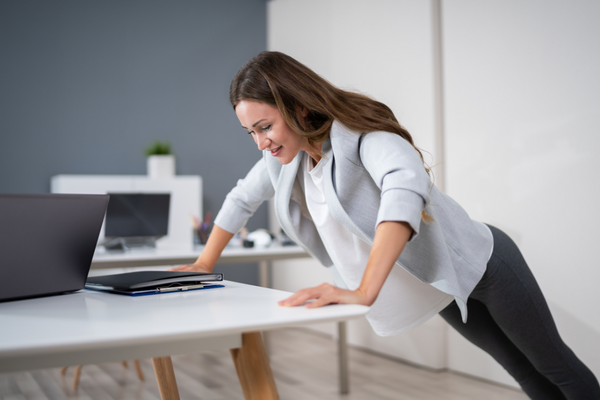 easy desk exercises - desk push ups