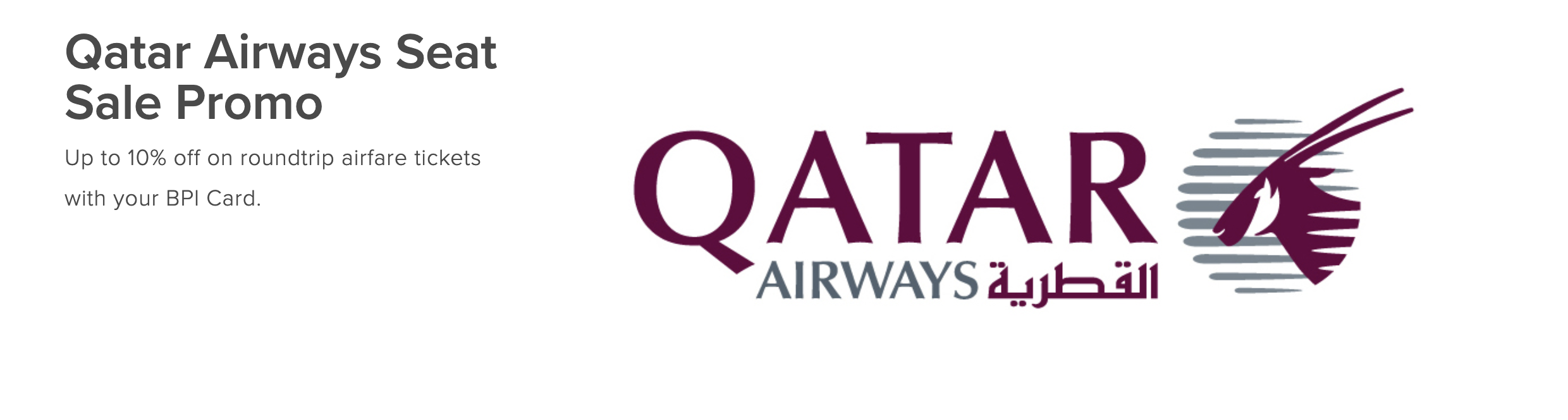 bpi credit card promo - qatar airways