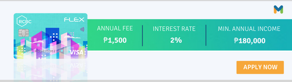 credit cards with no annual fee - rcbc flex