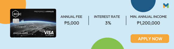 best credit cards in the philippines - rcbc visa platinum