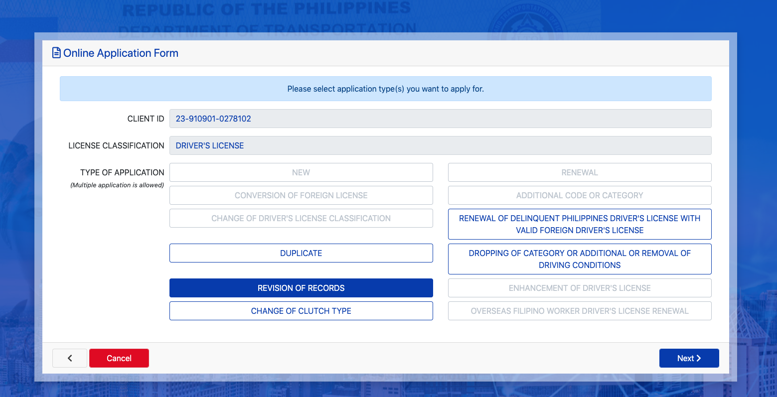 how to use ltms portal - how to apply for revision of records