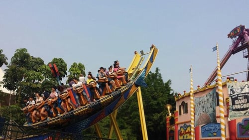 Roller coaster at Happy Valley Shenzhen, a popular Shenzhen attraction.