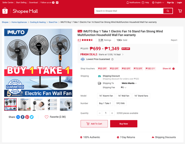 lazada vs shopee - shopee sales