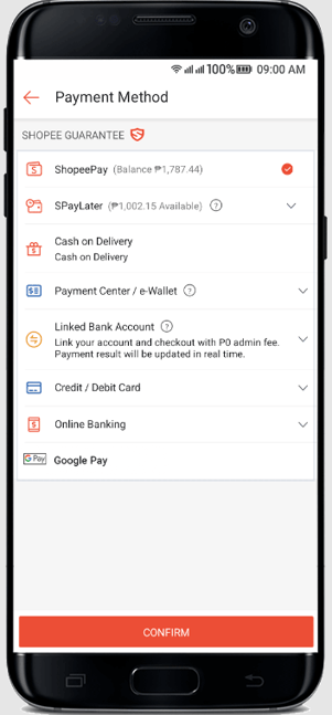 lazada vs shopee - payment options