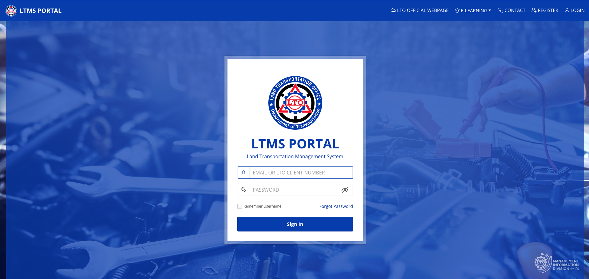 how to use ltms portal - how to create or update lto profile