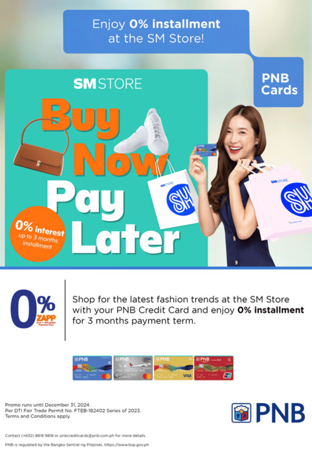 pnb credit card promo 2024 - 0% installment sm store