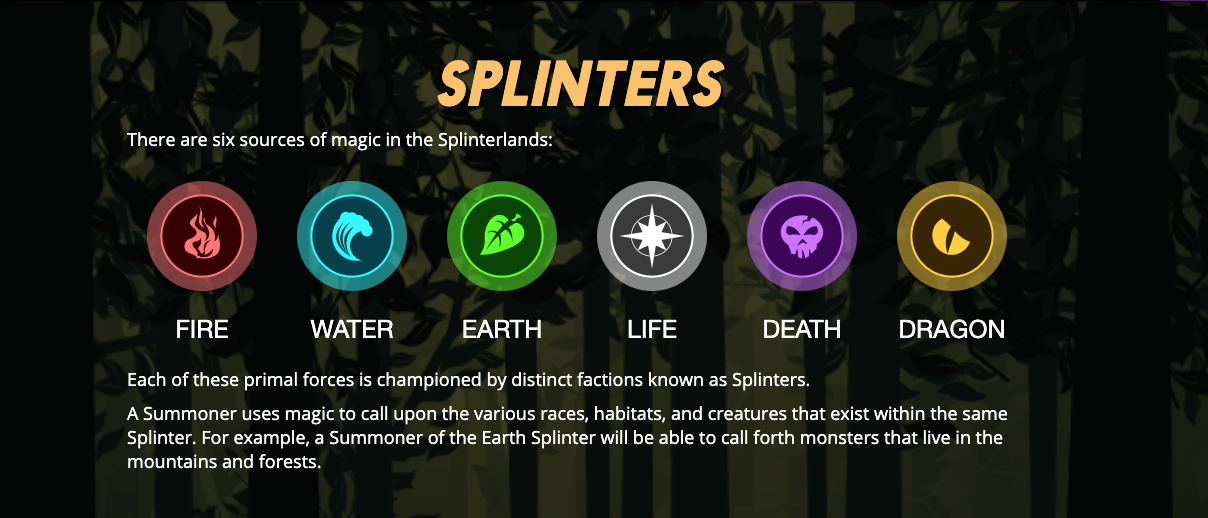 splinterlands nft - the six splinters