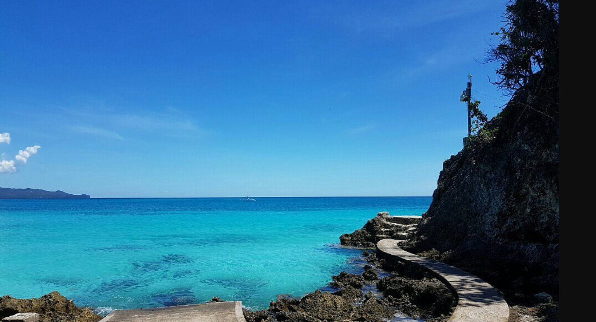 Scenic view of White Beach attraction in Boracay