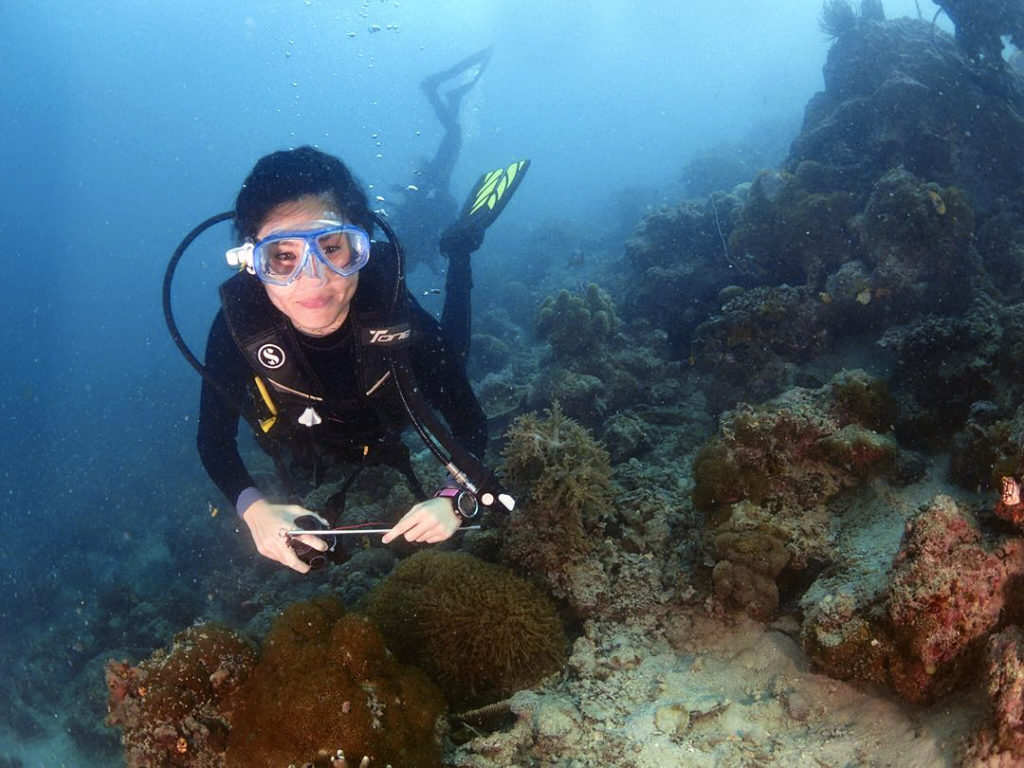Scuba driver at Mabul Island, one of Sabah’s top attractions
