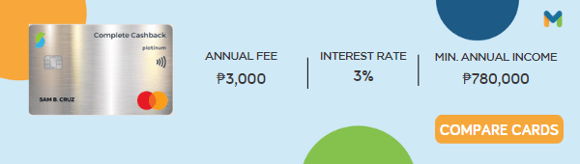 best credit cards in the philippines - security bank cashback platinum