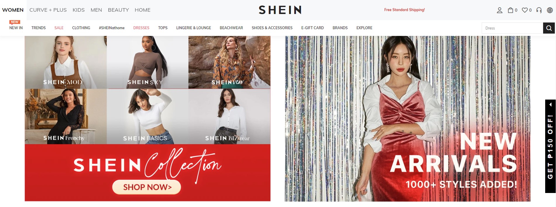 online clothing shop - Shein