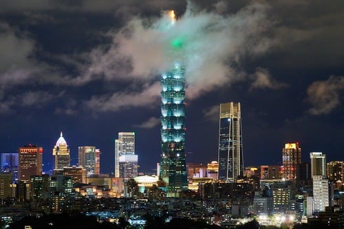 Skyline of Taipei at Night
