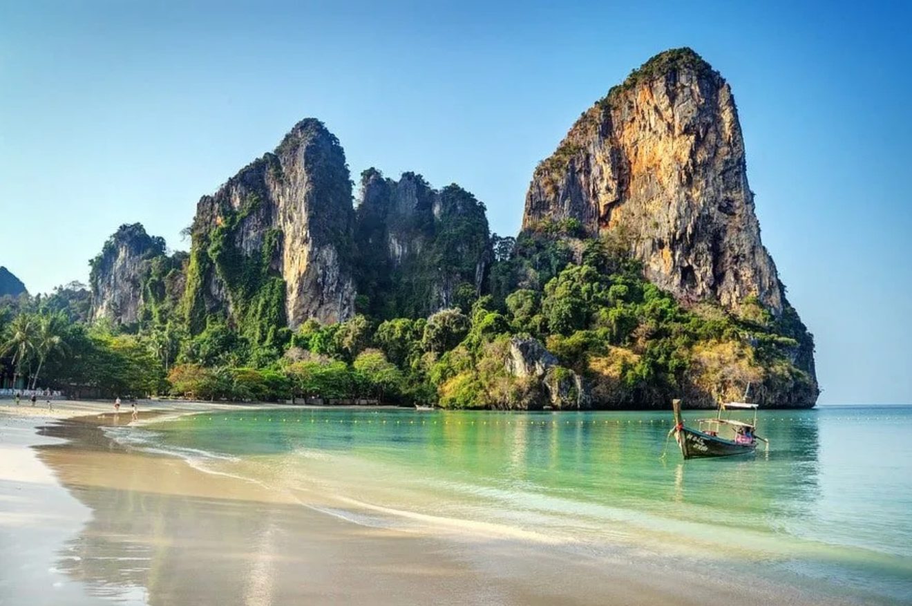 Thailand activities for adults Test your skills with rock climbing on the stunning limestone cliffs of Railay Beach.