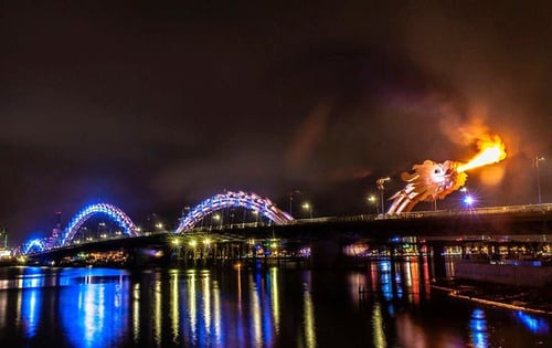 The Dragon Bridge in Da Nang, Vietnam