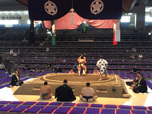 The Fukuoka Sumo Tournament is one of the six grand sumo tournaments in Japan