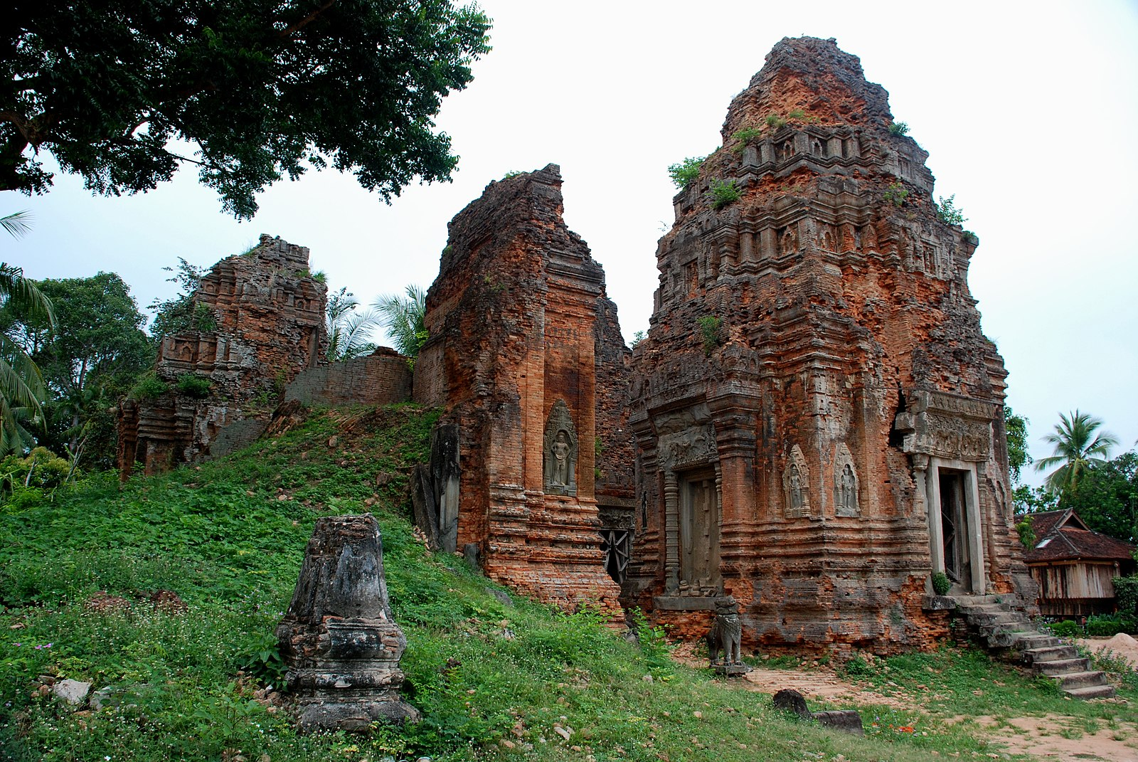 The Roluos Group of Temples in Siem Reap are more well preserved than most