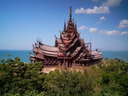 The Sanctuary of Truth, a tourist attraction in Pattaya