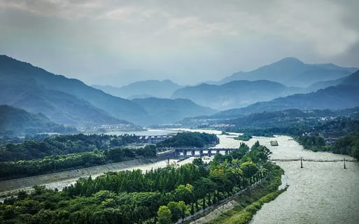 The ancient Dujiangyan Irrigation System, Chengdu’s top attraction and a UNESCO site.