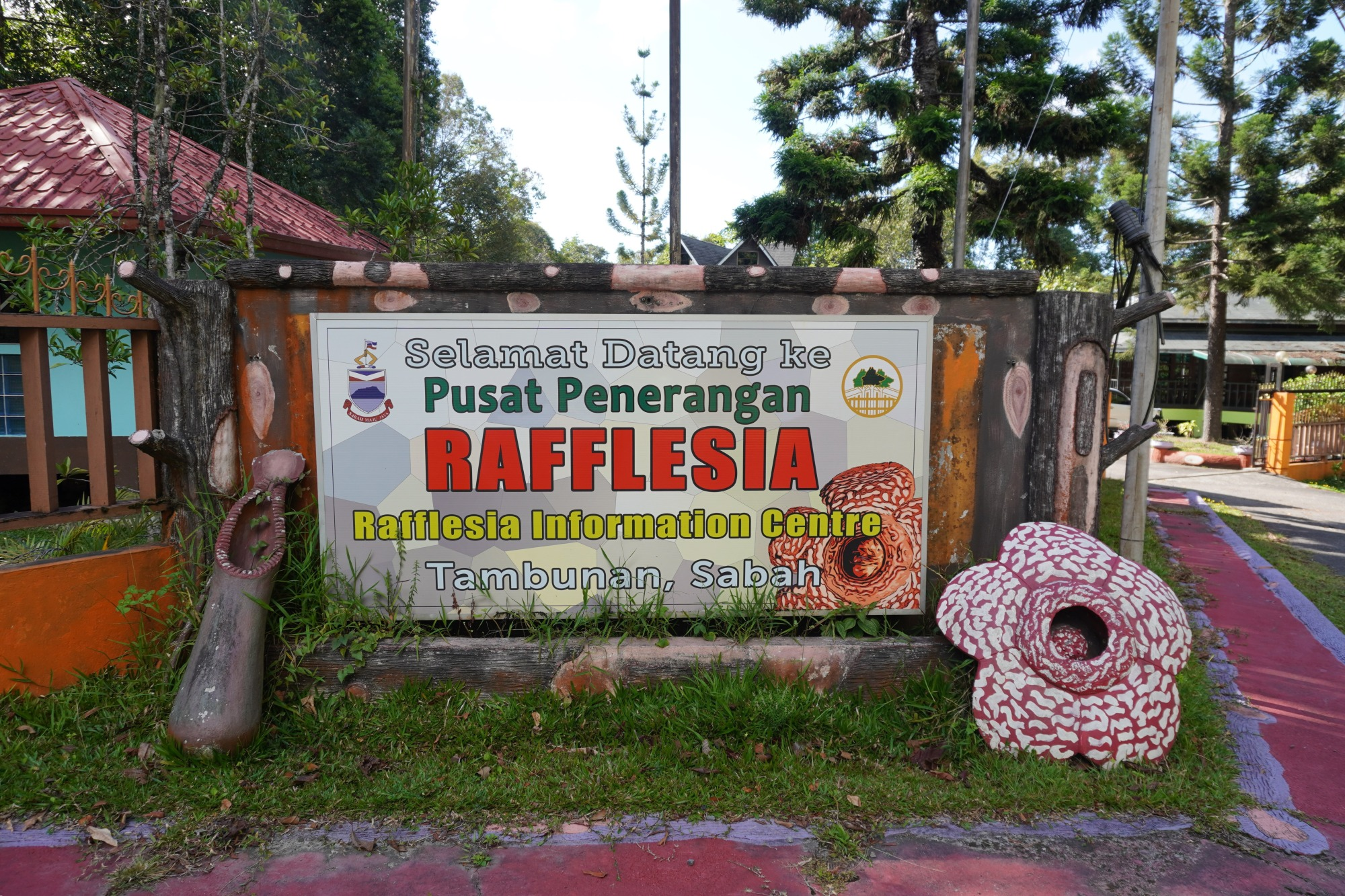 The signage at the Rafflesia Information Centre in Sabah