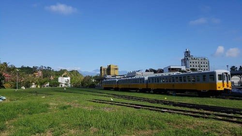 Train parked at the Taitung Railway Art Village