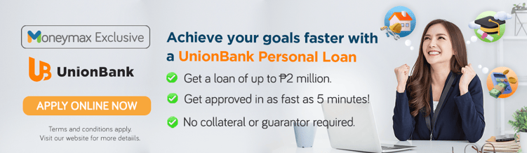 Apply for a UnionBank personal loan via Moneymax