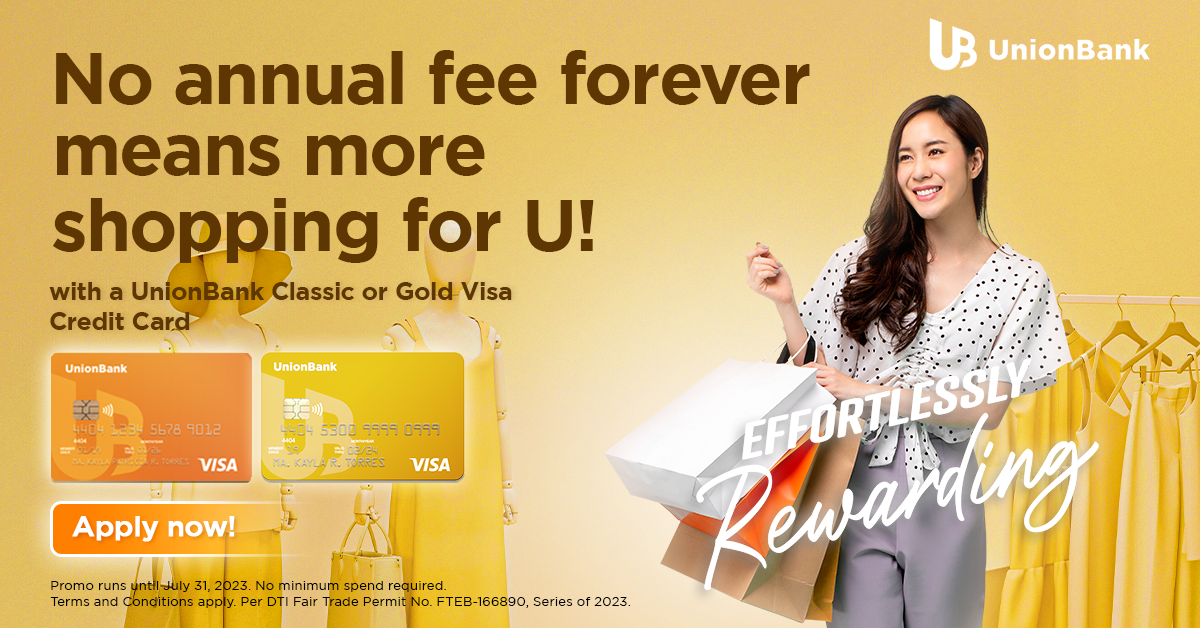 unionbank gold credit card review - no annual fee promo