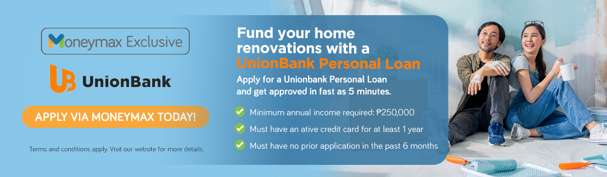 Apply for a UnionBank Personal Loan via Moneymax today