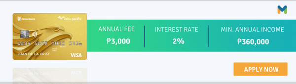 best co-branded credit cards - unionbank cebu pacific gold
