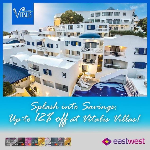 eastwest credit card promo - 12% off vitalis villas