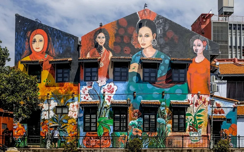 Vibrant street art in Malacca