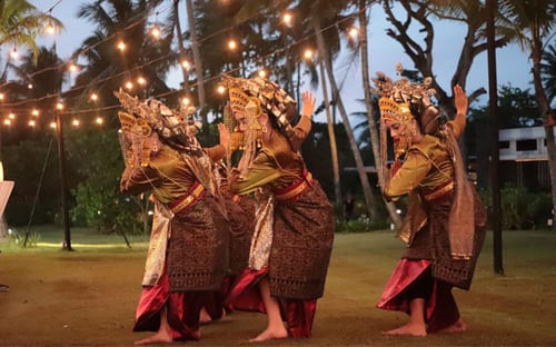Vibrant traditional dance performance at The Residence Bintan, showcasing rich cultural heritage