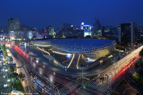 View of Dongdaemun Design Plaza from the outside