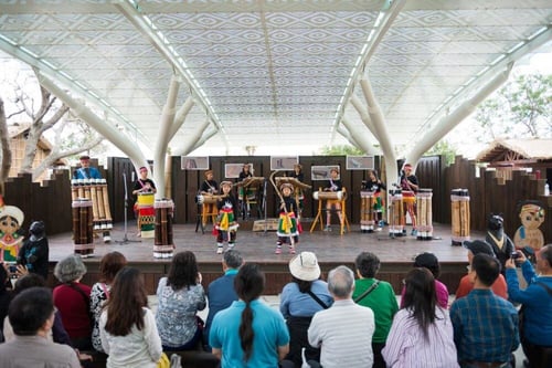 Visitors watching a traditional performance at the Amis Folk Center in Taitung, Taiwan