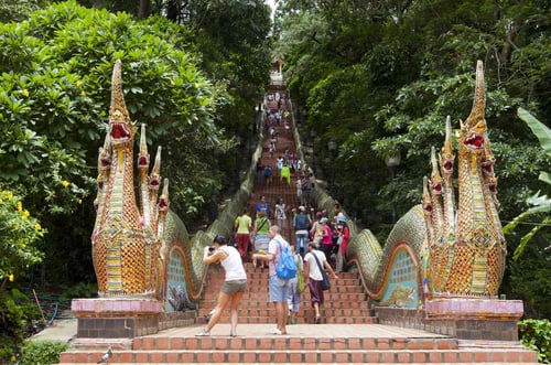 Wat Phra That Doi Suthep, a tourist attraction in chiang mai