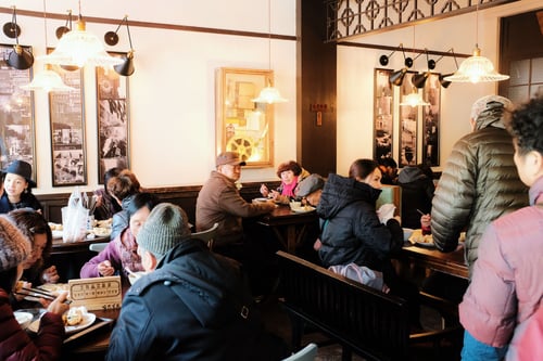 YaBa, a restaurant serving pan-fried dumpling, a popular street food in Suzhou.