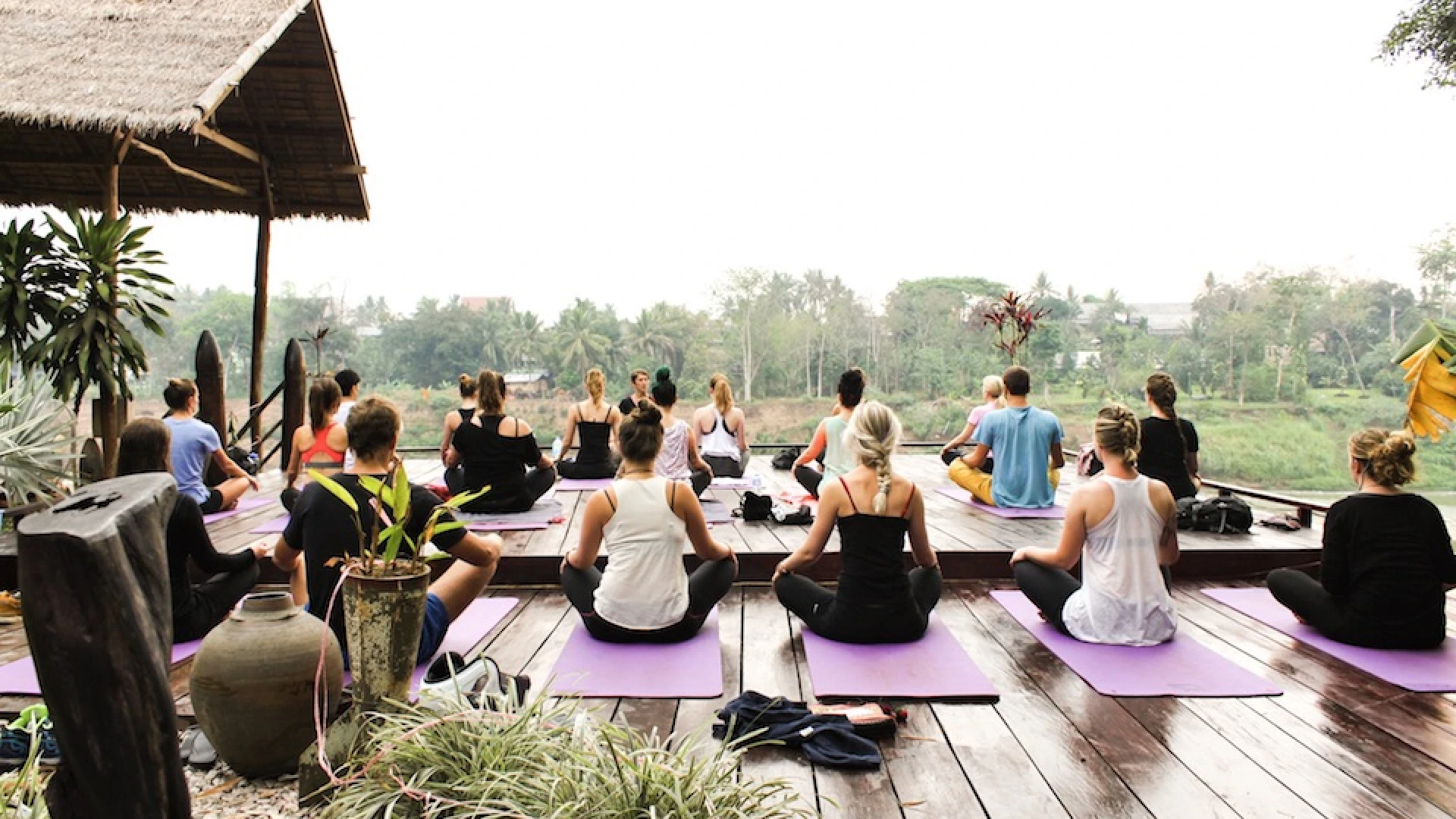 Yoga class in Luang Prabang