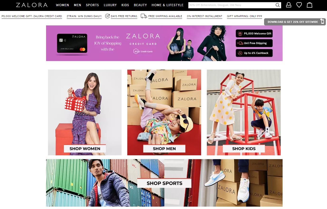 online clothing shop - Zalora
