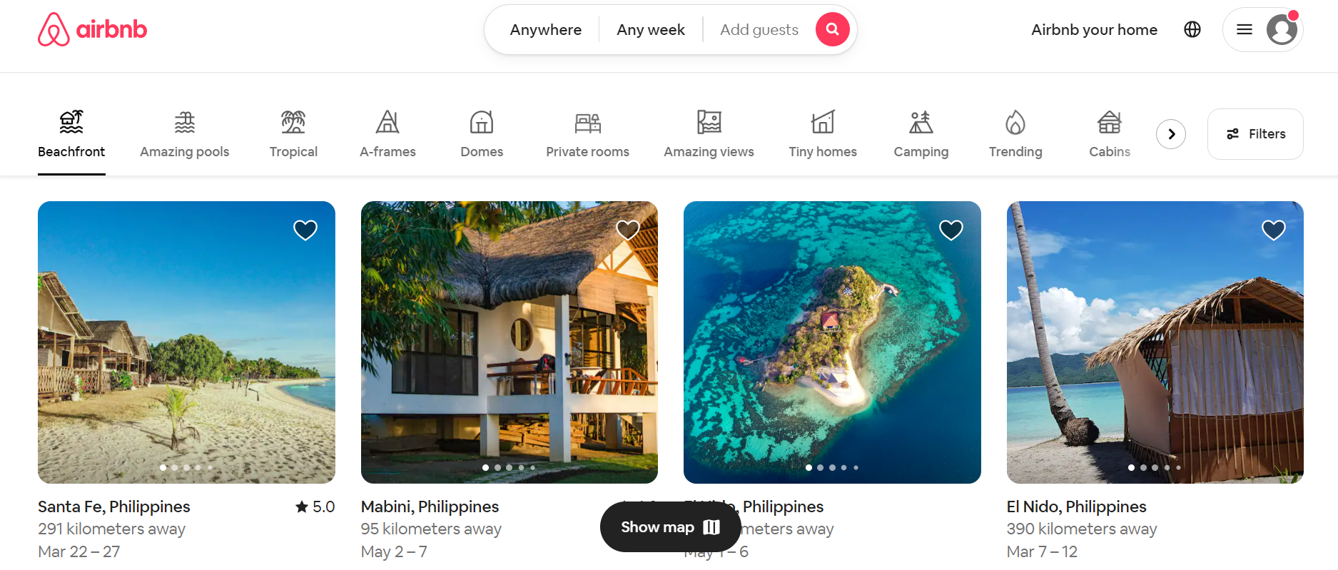 travel websites in the philippines - airbnb
