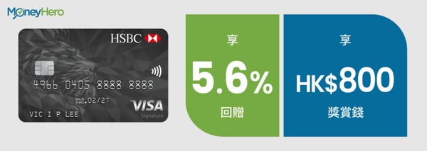 網購信用卡 滙豐Visa SIgnature信用卡