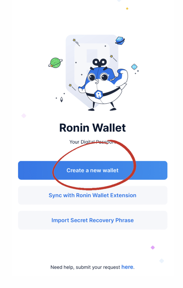 what is ronin wallet - create a new wallet