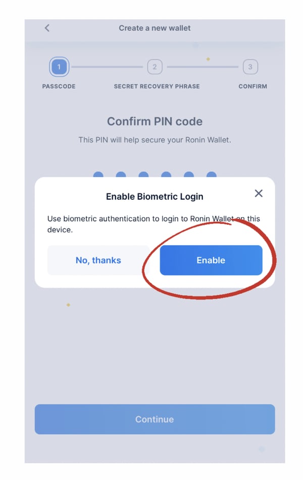 what is ronin wallet - biometric login